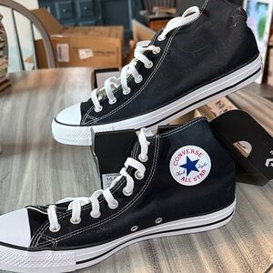 Converse All-Star Hi Black Black and White high top sneakers (unisex) NEW IN BOX